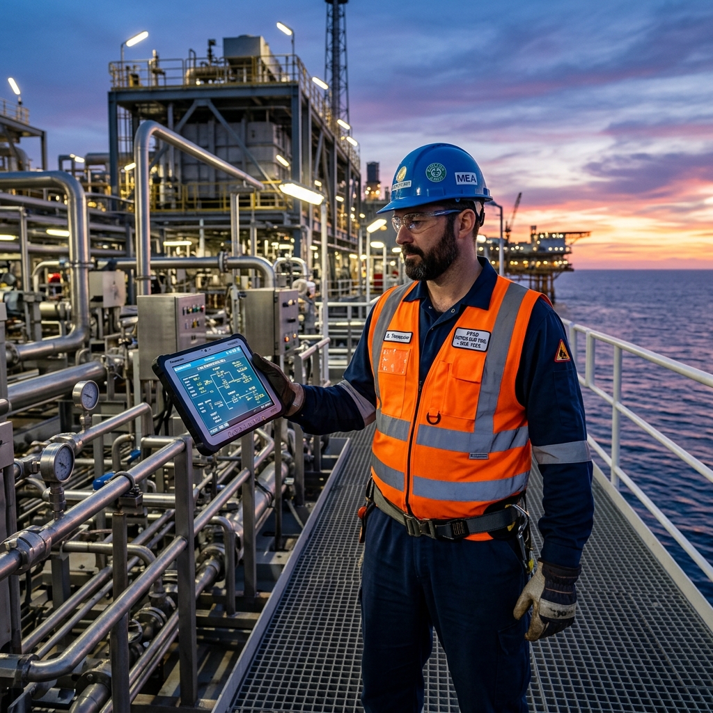 Offshore metrology engineer aboard FPSO