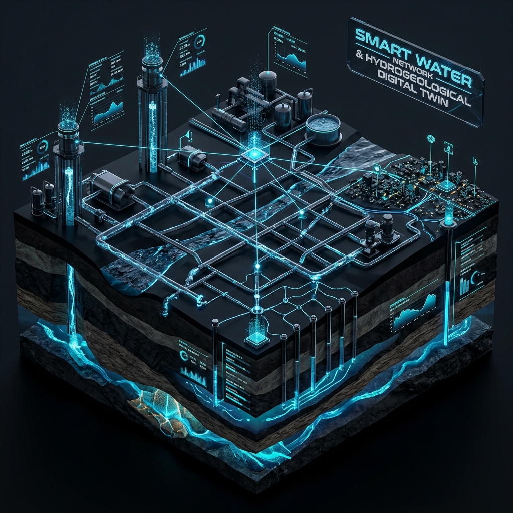 Gêmeo Digital e Rede Hidráulica EchoFlow Smart Water